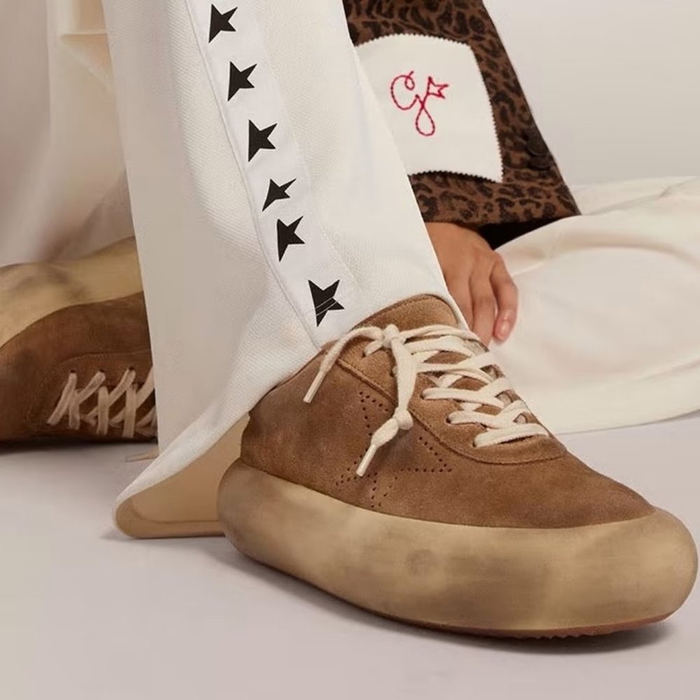 Golden Goose Space - Star Shearling Lining Tobacco Colored Sneakers Shoes 38 NEW